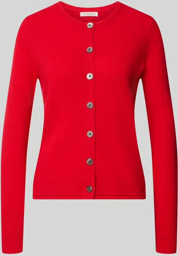 Christian Berg Woman Cardigan van wol met ronde hals