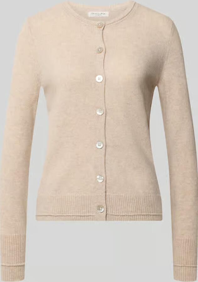 Christian Berg Woman Cardigan met ronde hals en knoopsluiting