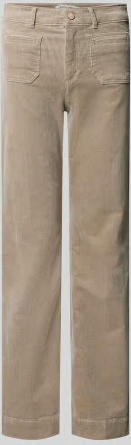 Christian Berg Woman Corduroy broek met opgestikte sierstrookzakken