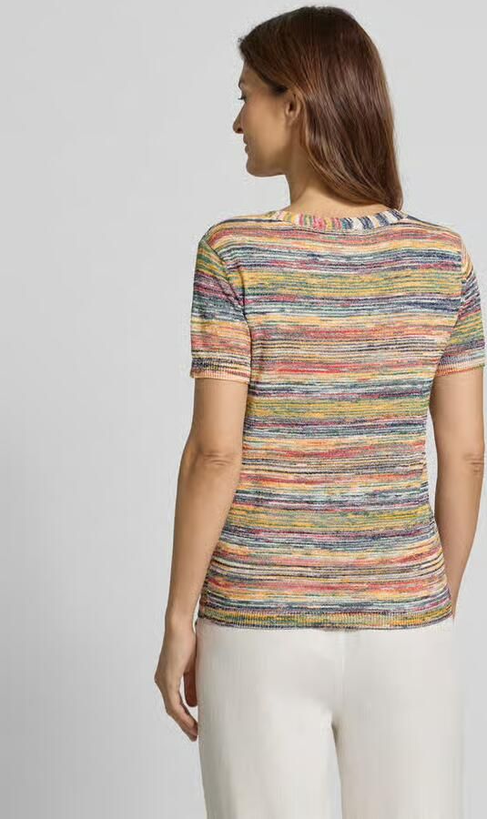 Christian Berg Woman Gebreid shirt van viscosemix met knoopsluiting