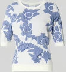 Christian Berg Woman Gebreide pullover in all-over look met 1 2-mouwen