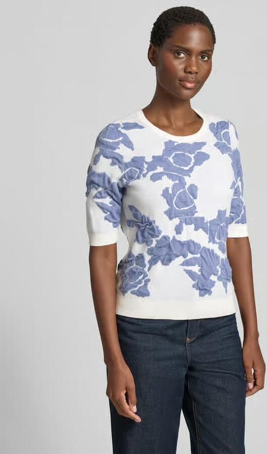 Christian Berg Woman Gebreide pullover in all-over look met 1 2-mouwen - Foto 3