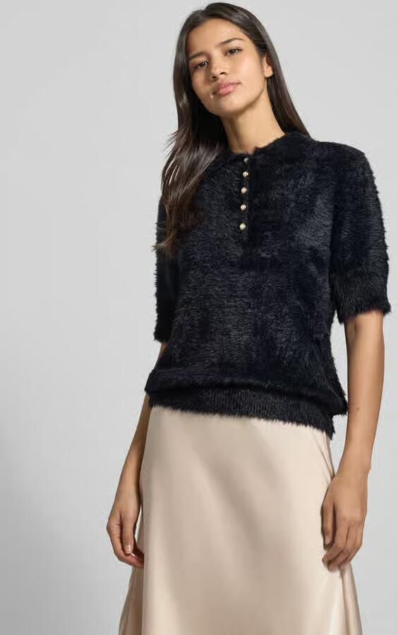 Christian Berg Woman Gebreide pullover met 1 2-mouwen en knoopsluiting - Foto 2