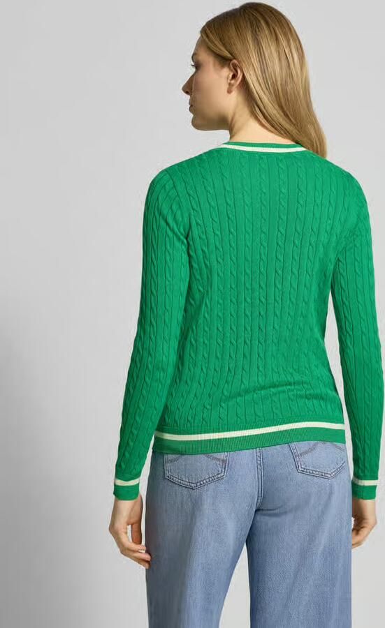 Christian Berg Woman Gebreide pullover met geribde boorden