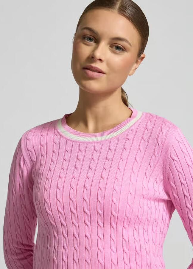Christian Berg Woman Gebreide pullover met geribde boorden