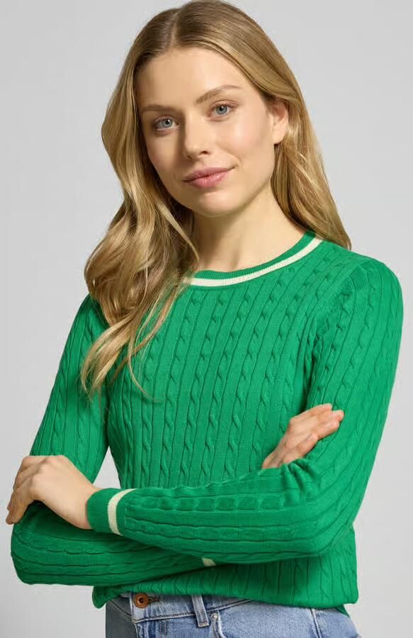 Christian Berg Woman Gebreide pullover met geribde boorden