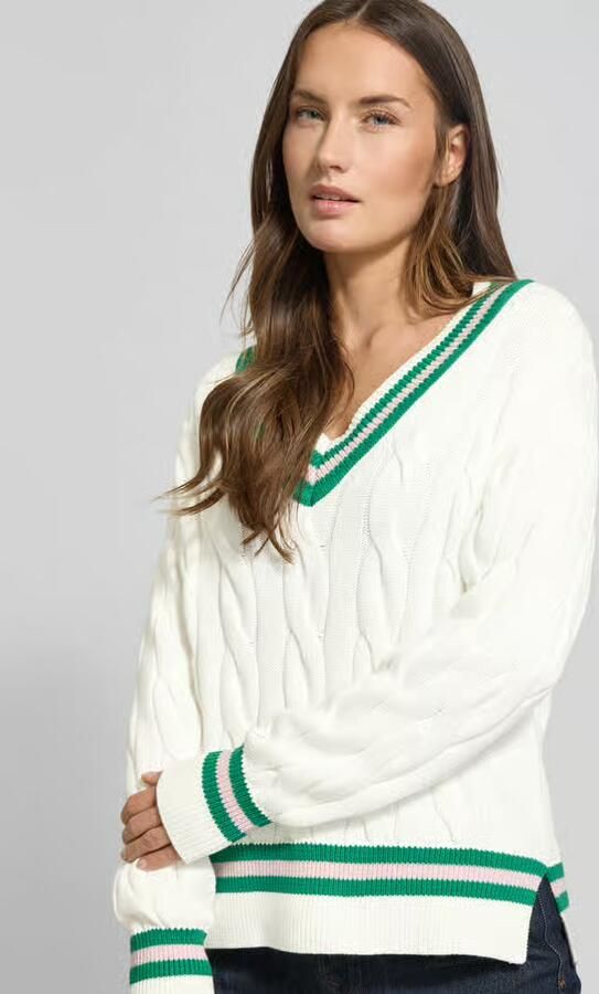 Christian Berg Woman gebreide pullover met V-hals
