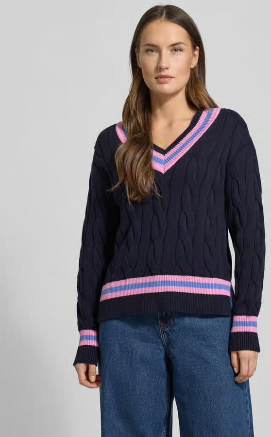 Christian Berg Woman gebreide pullover met V-hals - Foto 4