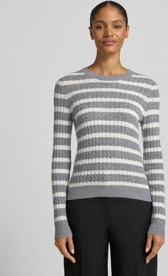 Christian Berg Woman Gebreide pullover van kasjmier met ronde hals - Foto 2