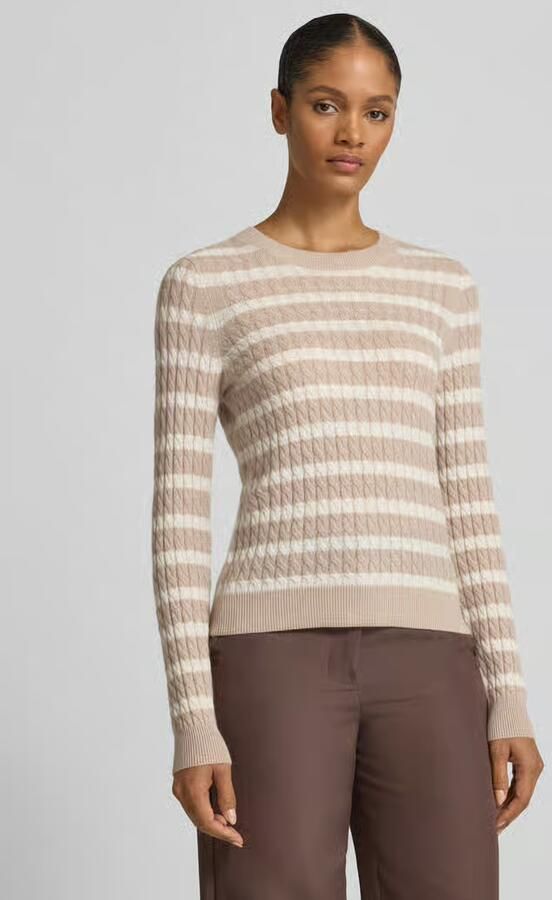 Christian Berg Woman Gebreide pullover van kasjmier met ronde hals - Foto 2