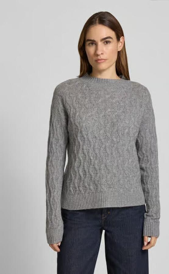 Christian Berg Woman Gebreide pullover van kasjmier met ronde hals - Foto 2