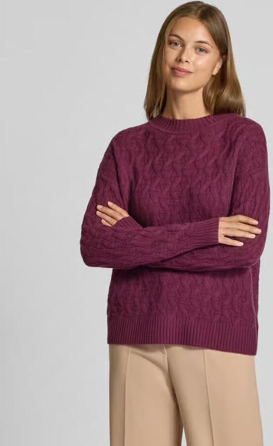 Christian Berg Woman Gebreide pullover van kasjmier met ronde hals - Foto 2