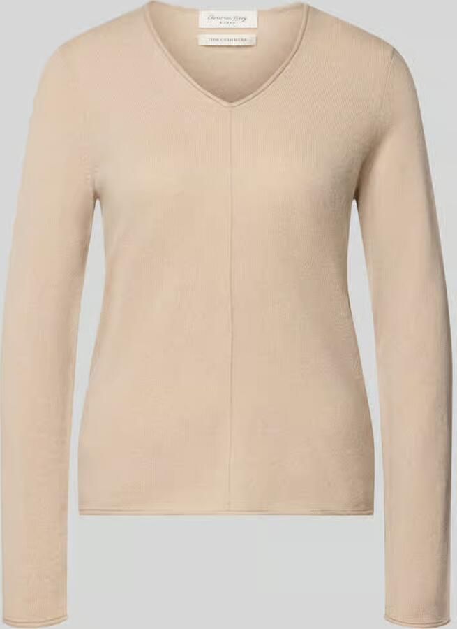 Christian Berg Woman Gebreide pullover van kasjmier met v-hals