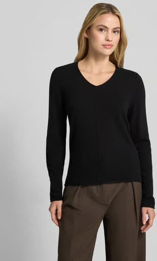 Christian Berg Woman Gebreide pullover van kasjmier met v-hals - Foto 3
