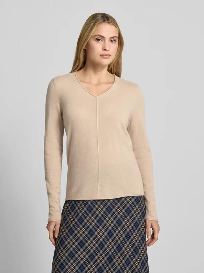 Christian Berg Woman Gebreide pullover van kasjmier met v-hals - Foto 2
