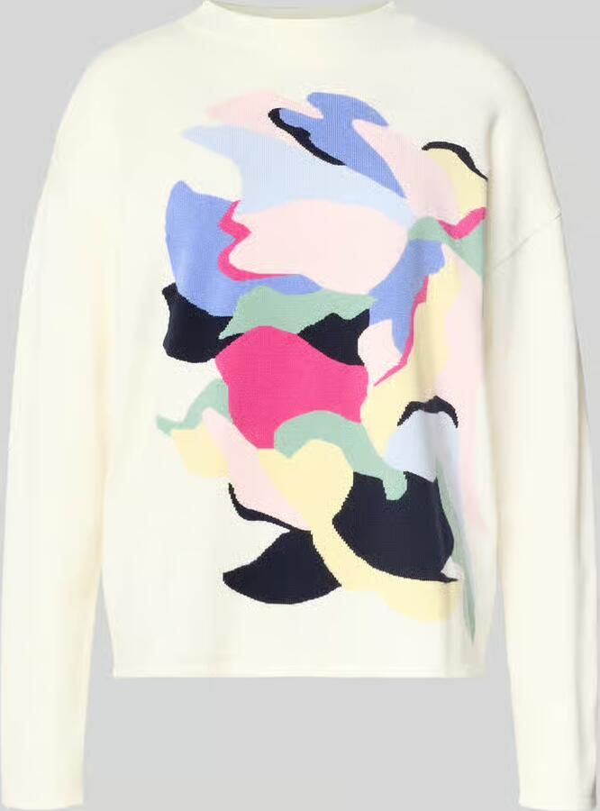Christian Berg Woman Gebreide pullover van viscosemix met extra brede schouders