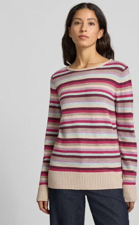 Christian Berg Woman Gebreide pullover van viscosemix met ronde hals - Foto 2