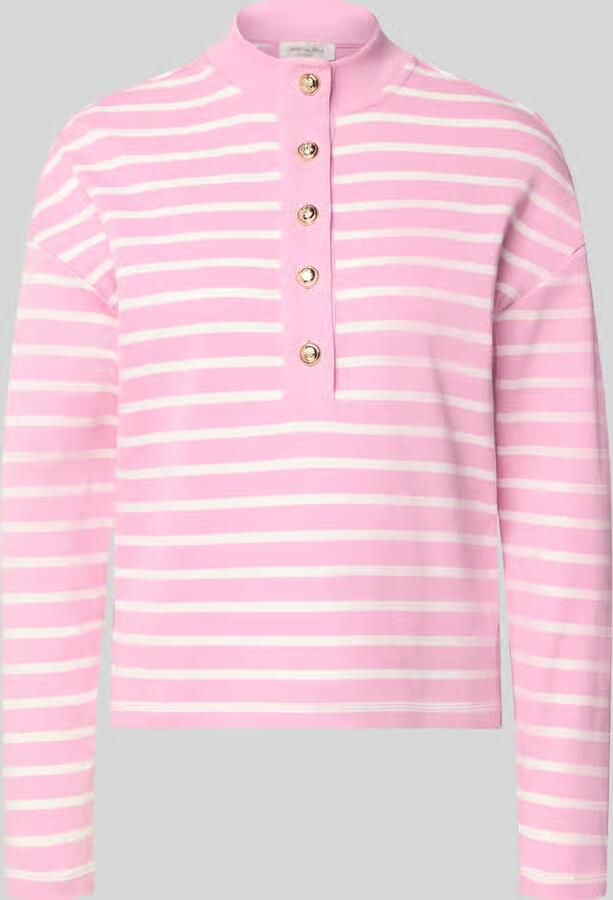 Christian Berg Woman Gestreept poloshirt met sierknoop - Foto 2