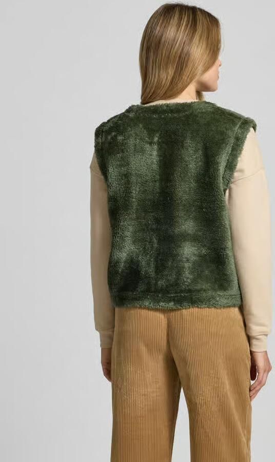 Christian Berg Woman Gilet van imitatiebont met ronde hals