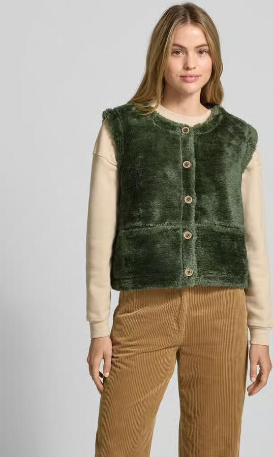 Christian Berg Woman Gilet van imitatiebont met ronde hals - Foto 2