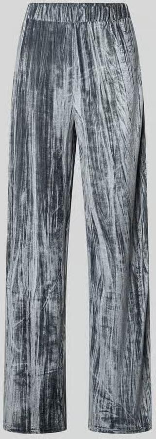 Christian Berg Woman Glanzende broek van fluweel met elastische tailleband