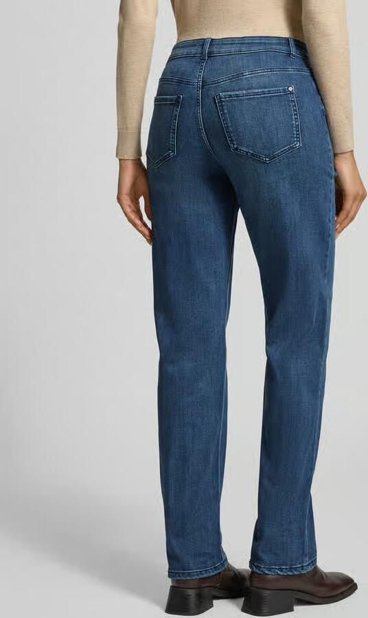 Christian Berg Woman straight fit jeans van viscose met steekzakken - Foto 5