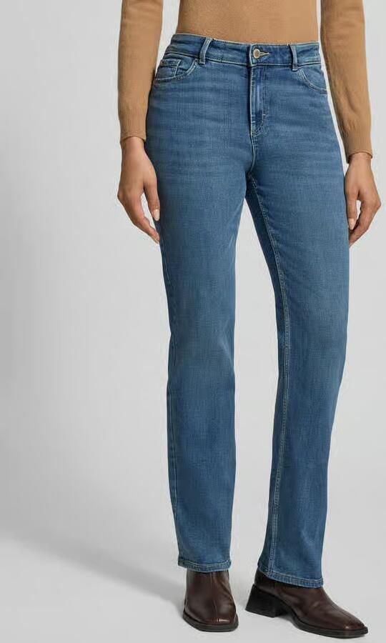 Christian Berg Woman straight fit jeans van viscose met steekzakken - Foto 4