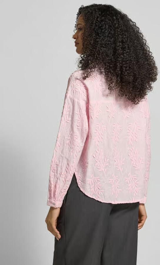Christian Berg Woman Katoenen blouse met Bloemen 3D-applicatie