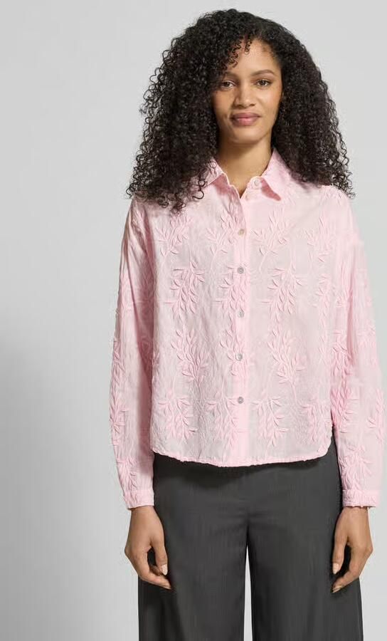 Christian Berg Woman Katoenen blouse met Bloemen 3D-applicatie - Foto 3