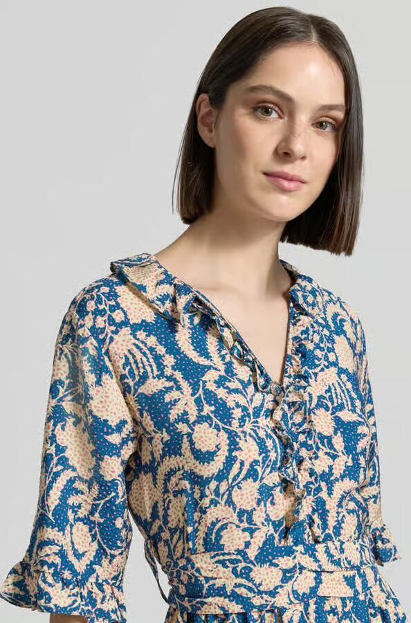 Christian Berg Woman Knie-lange jurk van viscose in all-over look
