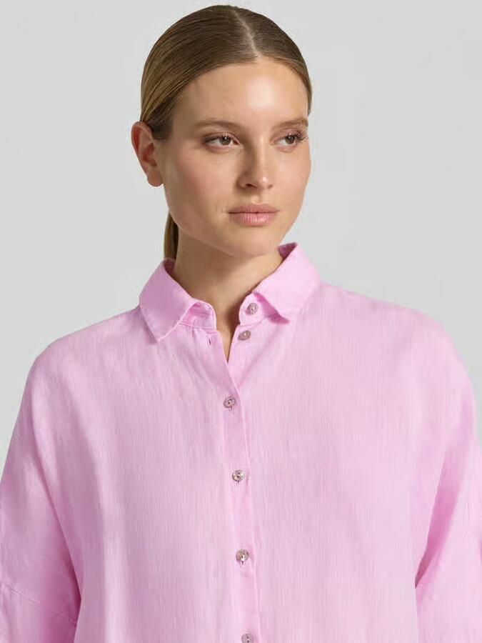 Christian Berg Woman linnen blouse met overgesneden schouders