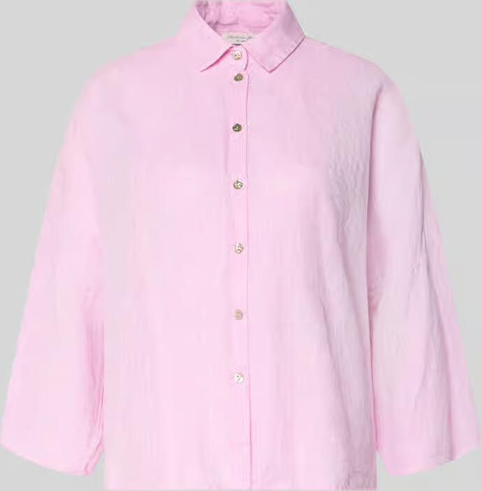 Christian Berg Woman linnen blouse met overgesneden schouders - Foto 2
