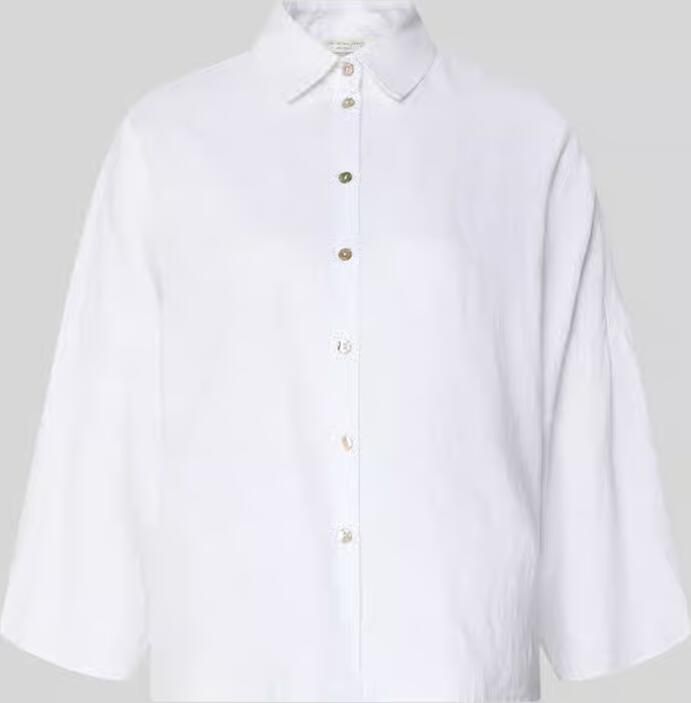 Christian Berg Woman linnen blouse met overgesneden schouders - Foto 2