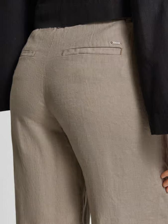 Christian Berg Woman Linnen broek in verkorte pasvorm