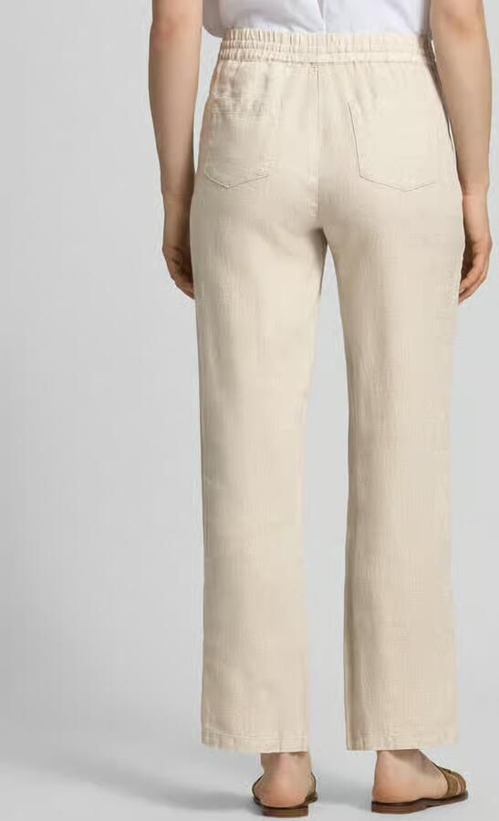 Christian Berg Woman Linnen broek met elastische band en achterzakken