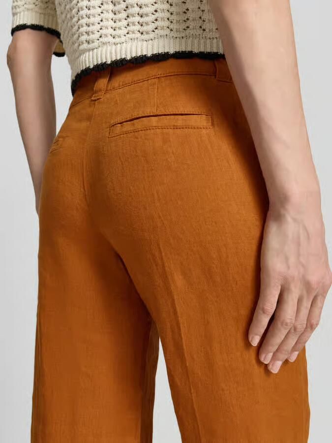 Christian Berg Woman Linnen broek met steekzakken