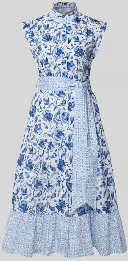 Christian Berg Woman Midi-jurk in all-over look met Strikceintuur - Foto 2