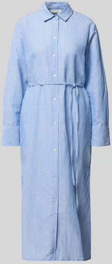 Christian Berg Woman midi-jurk van puur linnen in langärmelig design - Foto 2