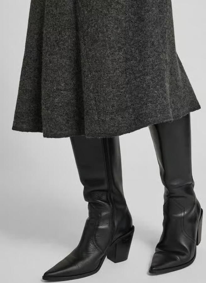 Christian Berg Woman Midirok in A-lijn van een mix van viscose en wol - Foto 2