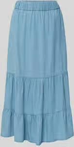 Christian Berg Woman Midirok van lyocellmix in denimlook