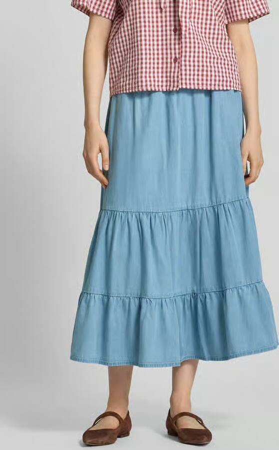 Christian Berg Woman Midirok van lyocellmix in denimlook - Foto 3