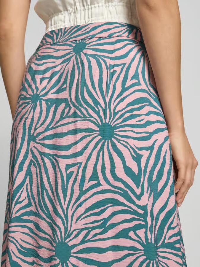 Christian Berg Woman Midirok van viscosemix met een bloemen all-over print