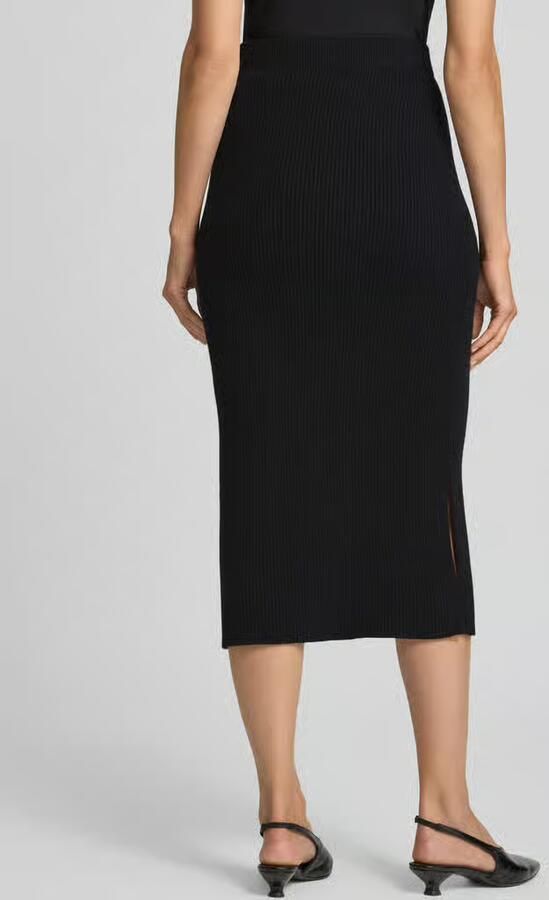 Christian Berg Woman Midirok van viscosemix met riblook - Foto 3