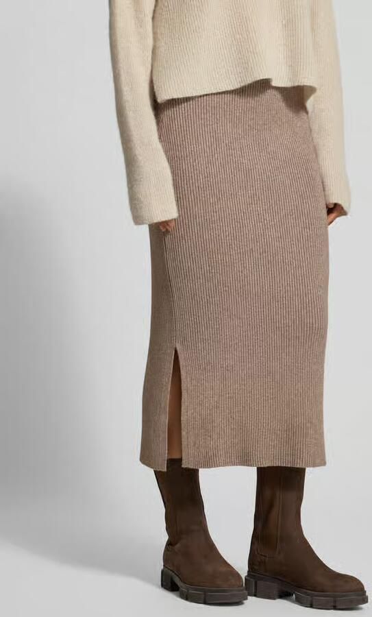 Christian Berg Woman Midirok van viscosemix met riblook - Foto 3