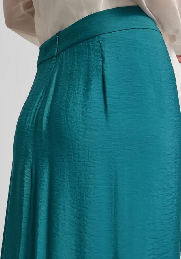 Christian Berg Woman Midirok van viscosemix met volantzoom