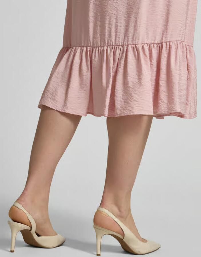 Christian Berg Woman Midirok van viscosemix met volantzoom