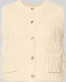 Christian Berg Woman mouwloos vest Mêlee Effect met sierknop