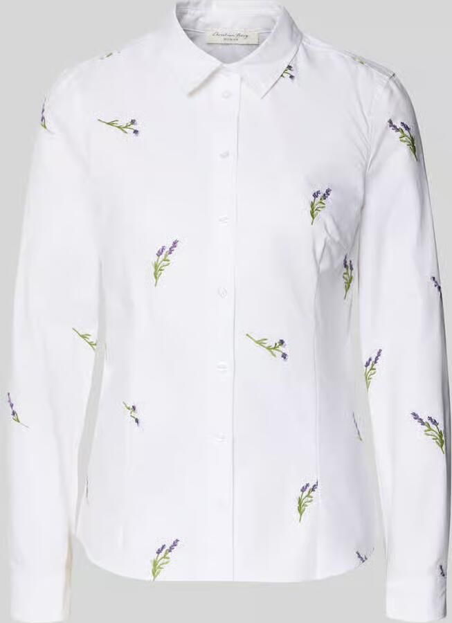Christian Berg Woman Overhemdblouse met motiefstitchings - Foto 2