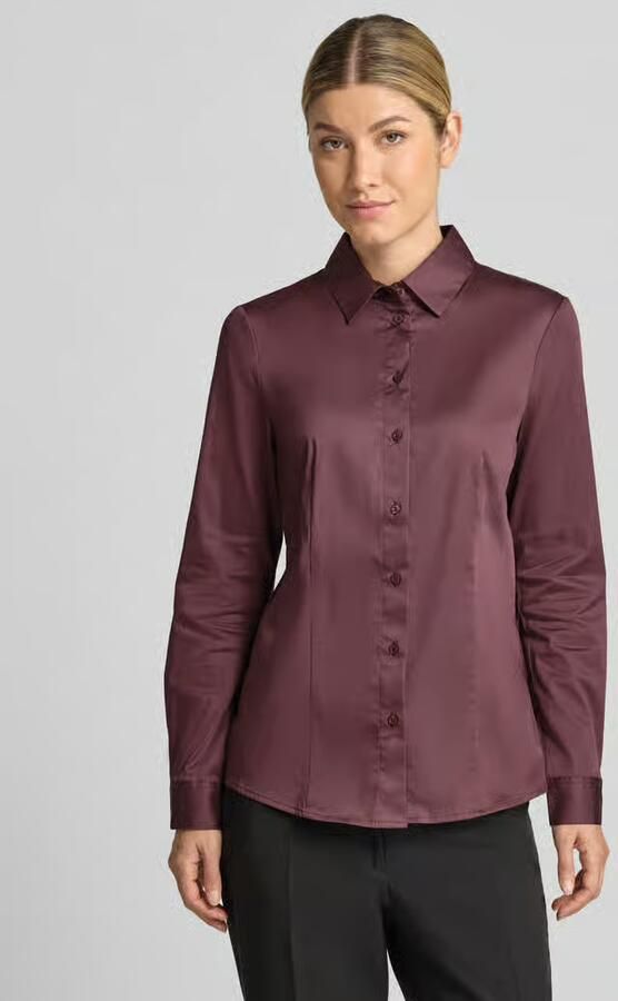 Christian Berg Woman Overhemdblouse van katoenmix - Foto 3