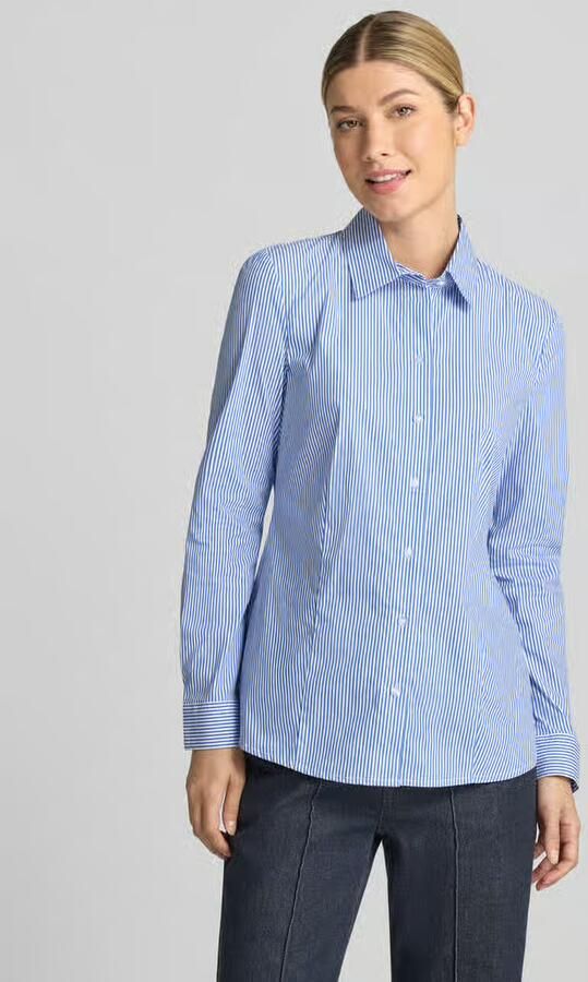 Christian Berg Woman Overhemdblouse van katoenmix - Foto 3